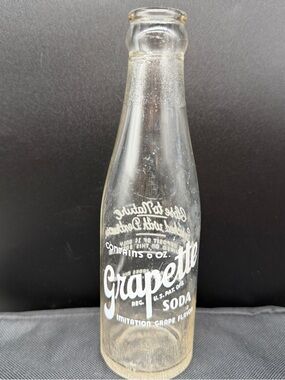 GRAPETTE Soda 6 oz. Bottle Duraglas  G 675 Camden Arkansas
